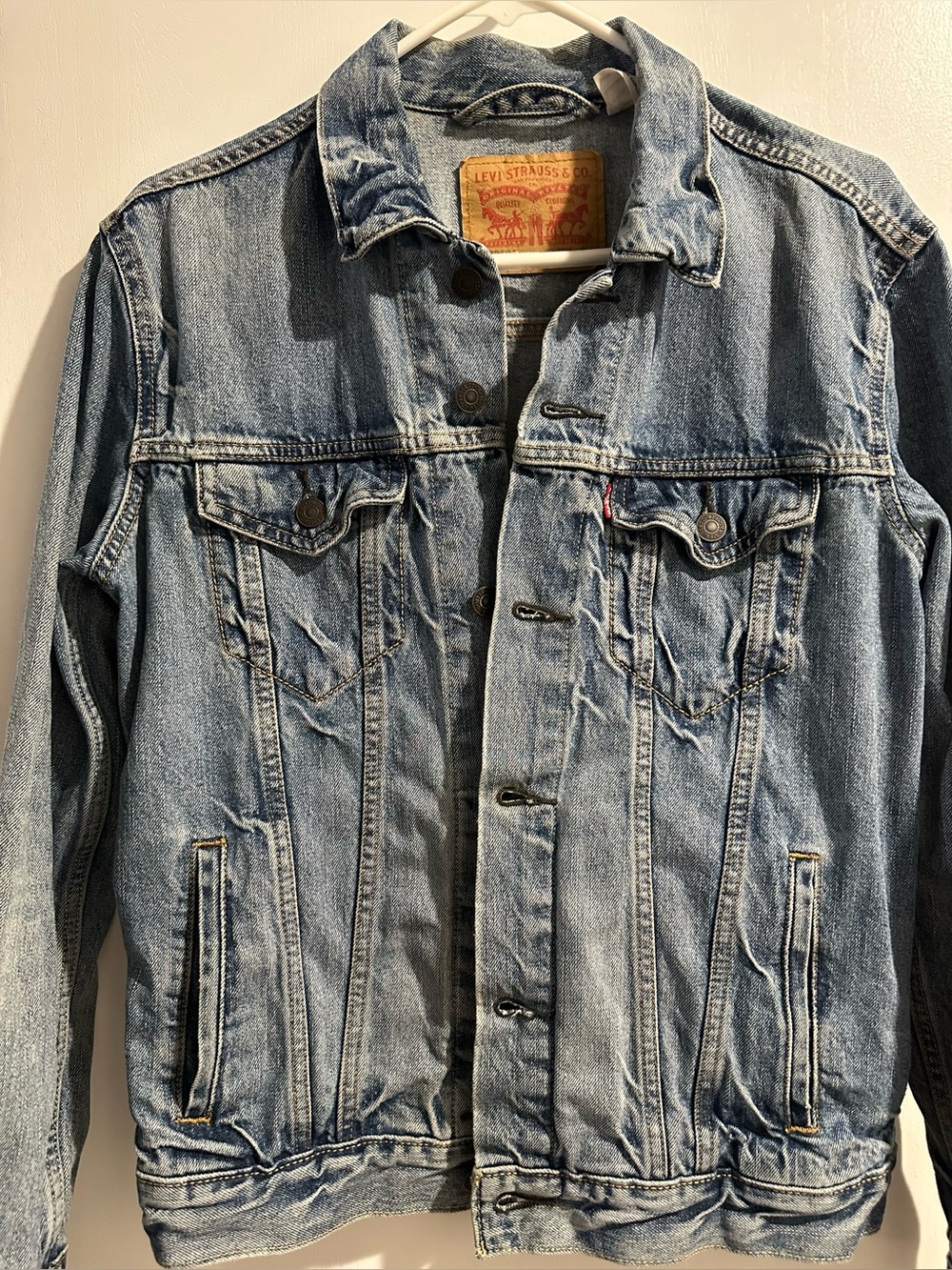 Levi's Light Blue Denim Trucker Jacket/Mens Small